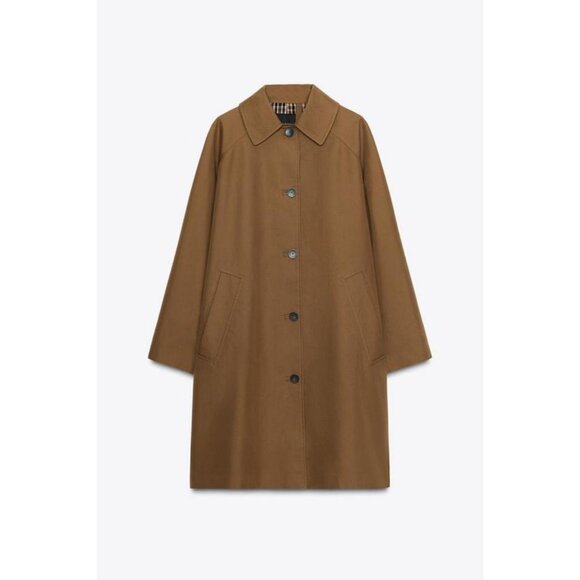 ZARA ZW COLLECTION MIDI TRENCH COAT - Picture 5 of 8